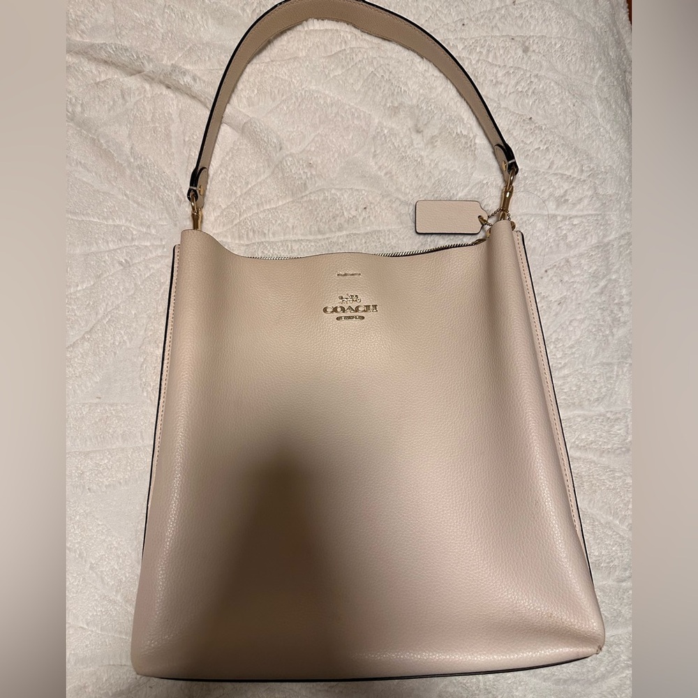 Coach Cream Leather Shoulder Bag